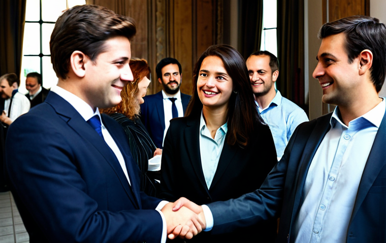 AFP 시험 후 경험담 나누기 - Financial Advisor Networking**

"A young, fully clothed financial advisor at a professional networki...
