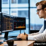 자산관리사가 중요하게 여기는 3가지 역량 - A professional Dutch asset manager in a modern Amsterdam office, attentively analyzing multiple fina...